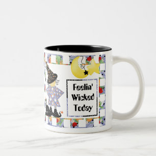 Cute Halloween Witch Two-Tone Coffee Mug