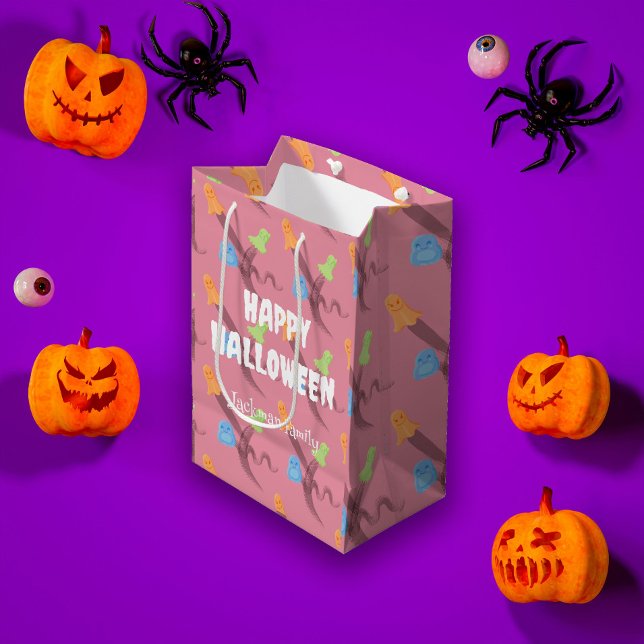 Cute Halloween with ghosts, custom Medium Gift Bag (Cute Halloween with ghosts, custom Medium Gift Bag
)