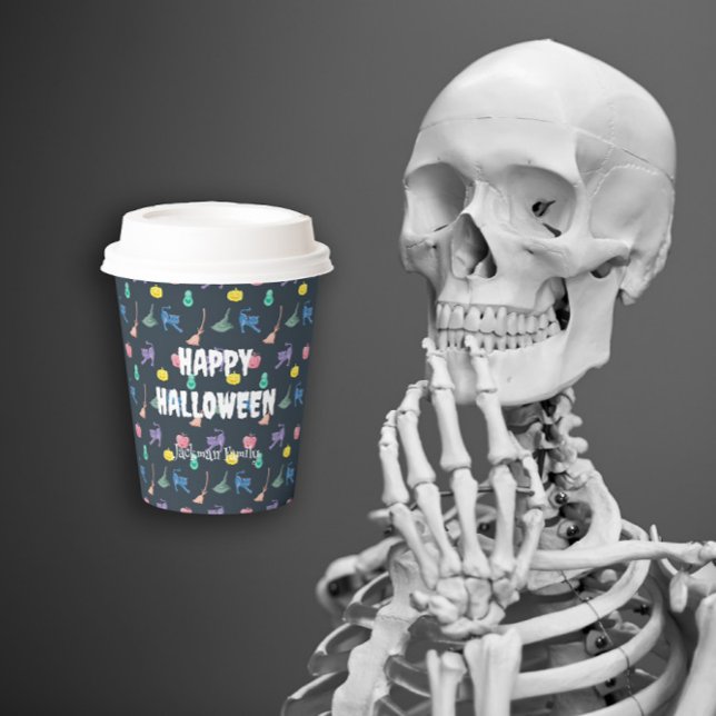 Cute Halloween with little pumpkins and ghosts Paper Cups (Cute Halloween with little pumpkins and ghosts Paper Cups
)