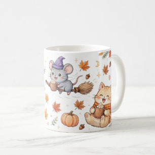 Cute Halloween Wizard Hamster Cat Mouse Mug