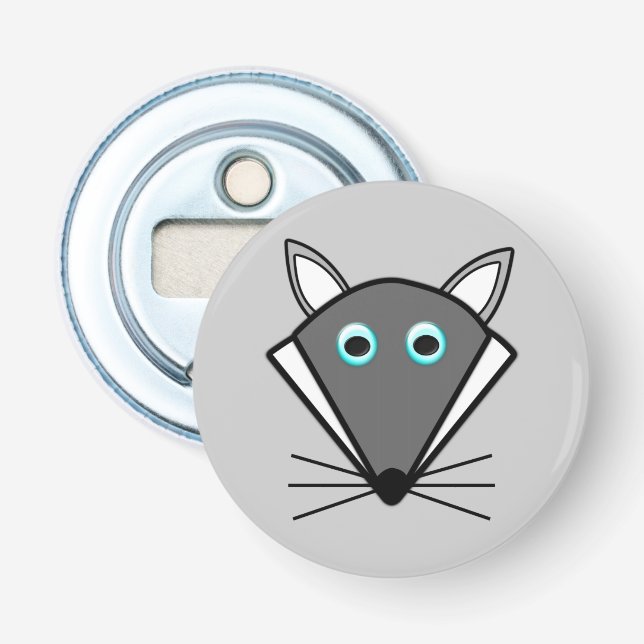 Cute Halloween Wolf Bottle Opener (Front)