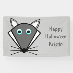 Cute Halloween Wolf Custom Banner
