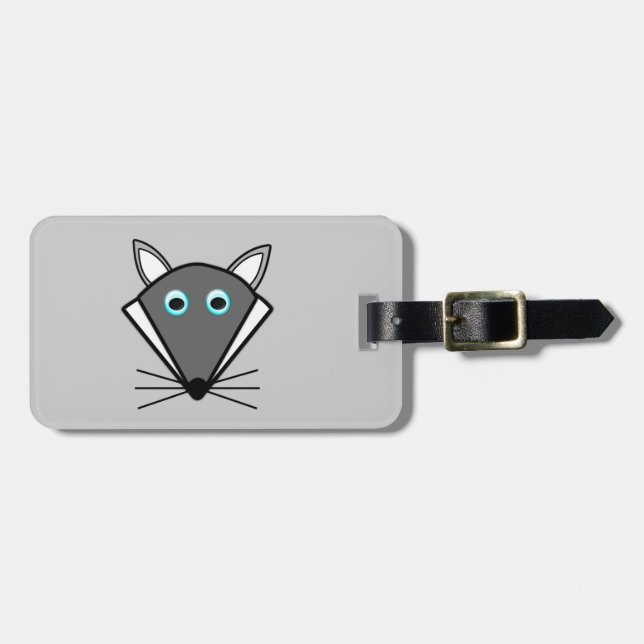 Cute Halloween Wolf Custom Luggage Tag (Front Horizontal)