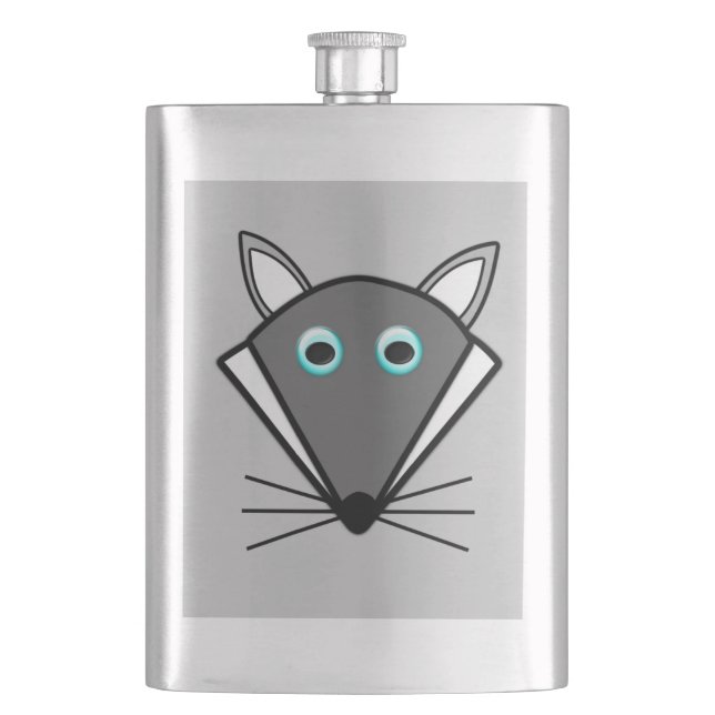 Cute Halloween Wolf Flasks (Front)