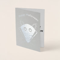 Cute Halloween Wolf Foil Card
