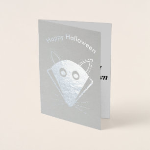 Cute Halloween Wolf Foil Card