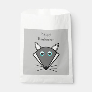 Cute Halloween Wolf Personalised Trick or Treat Favour Bags