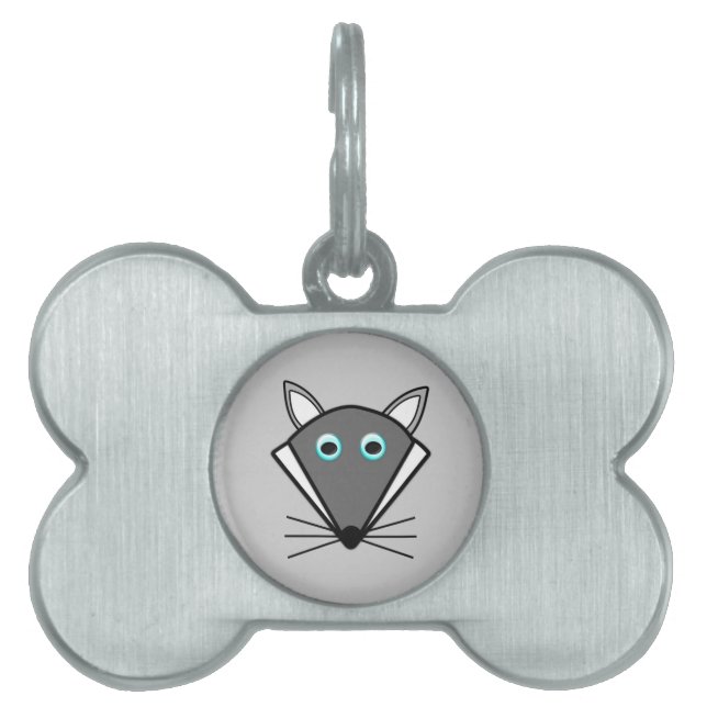 Cute Halloween Wolf Pet Tag (Front)