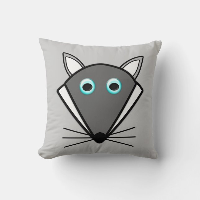 Cute Halloween Wolf Pillow (Front)