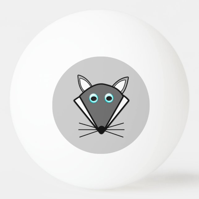 Cute Halloween Wolf Ping Pong Ball (Front)