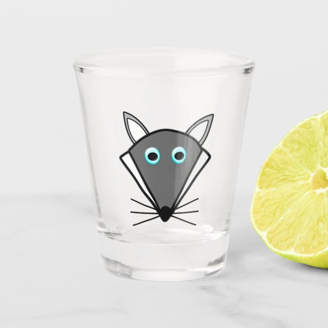 Cute Halloween Wolf Shot Glass (Front)