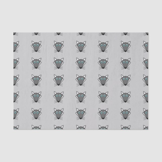 Cute Halloween Wolf Tissue Paper (Front)