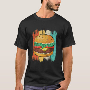 Cute Hamburger Design For Men Women Vintage Hambur T-Shirt
