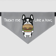 Cute Hamburger King French Bulldog Pet Bandanna