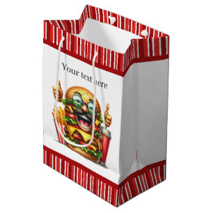 Cute hamburger lovers party medium gift bag