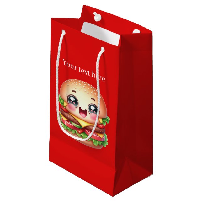 Cute hamburger lovers party  small gift bag (Front Angled)