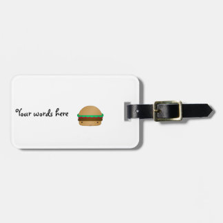 Cute hamburger luggage tag