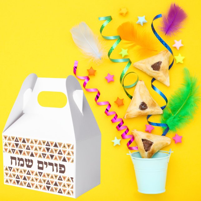 Cute Hamentash Happy Purim Favour Box (Creator Uploaded)