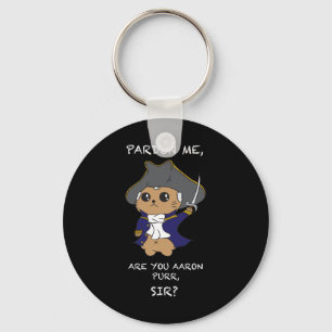 Cute Hamilton Cat Key Ring