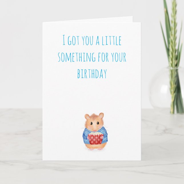 Cute hamster birthday card (Front)