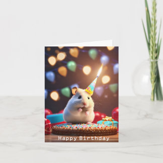 Cute Hamster Birthday Card