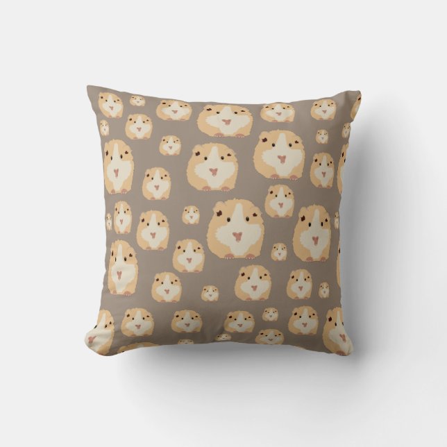 Cute Hamster Brown Pattern  Cushion (Front)