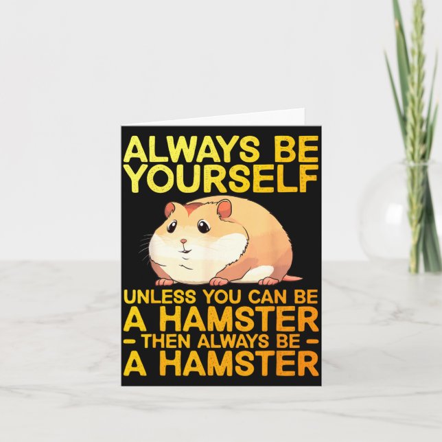 Cute Hamster Design For Men Women Kids Dwarf Hamst Card (Front)