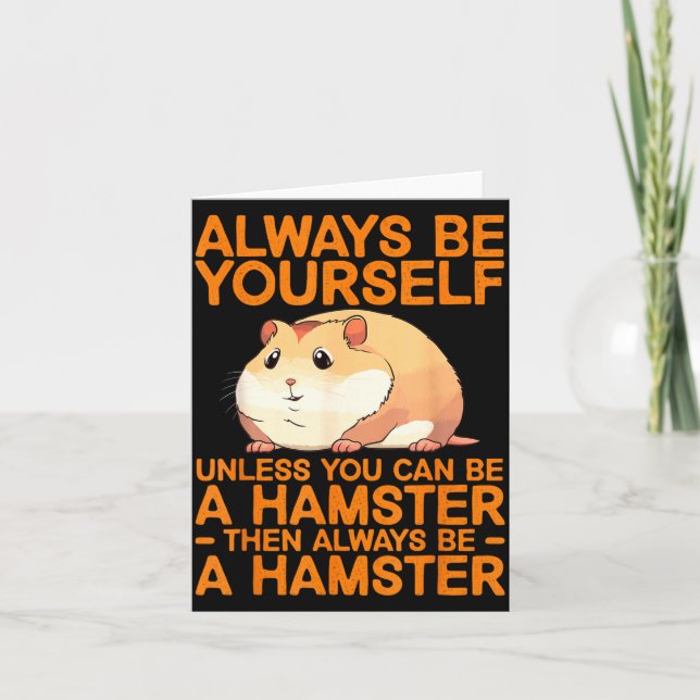 Cute Hamster Design For Men Women Kids Dwarf Hamst Card (Front)