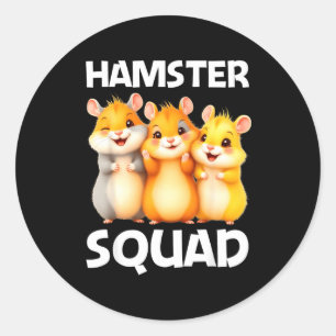 Cute Hamster Design For Men Women Kids Dwarf Hamst Classic Round Sticker
