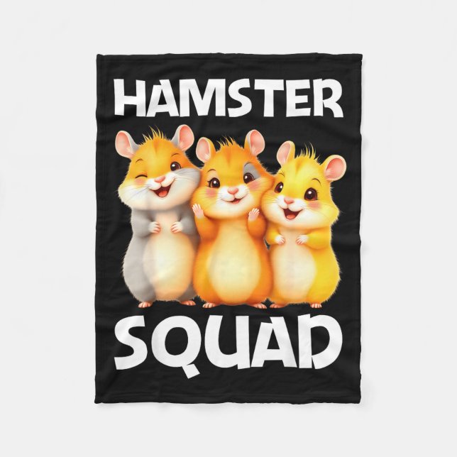 Cute Hamster Design For Men Women Kids Dwarf Hamst Fleece Blanket (Front)