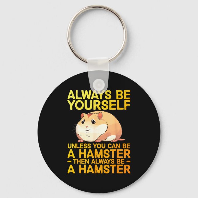 Cute Hamster Design For Men Women Kids Dwarf Hamst Key Ring (Front)