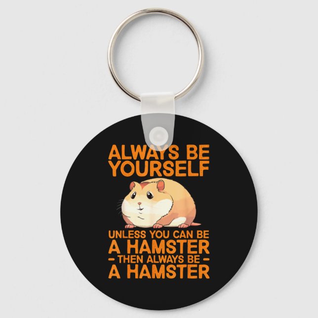 Cute Hamster Design For Men Women Kids Dwarf Hamst Key Ring (Front)