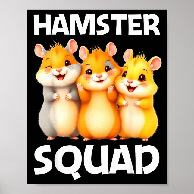 Cute Hamster Design For Men Women Kids Dwarf Hamst Poster (Front)