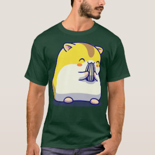 Cute Hamster Eating Sunflower Seed Cartoon1 T-Shirt