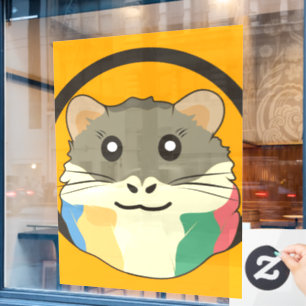 Cute hamster face with colourful fur: Animal lover