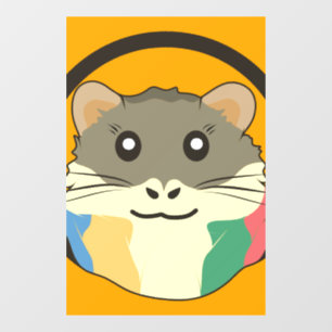 Cute hamster face with colourful fur: Animal lover