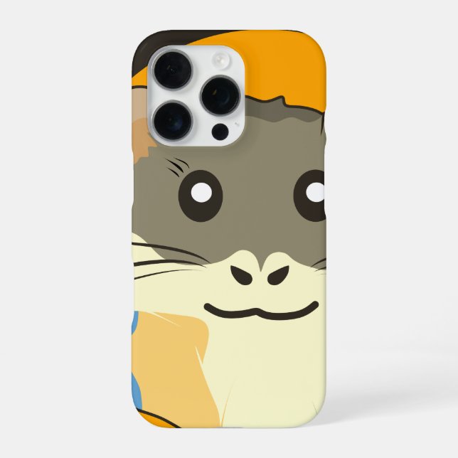 Cute hamster face with colourful fur: Animal lover iPhone Case (Back)
