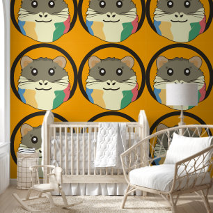 Cute hamster face with colourful fur: Animal lover Wallpaper