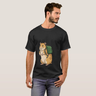Cute Hamster Hiker with Backpack T-Shirt