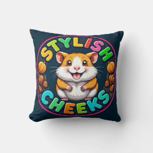 Cute Hamster in Bright Colours Cushion