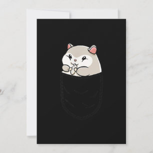 Cute Hamster In Pocket Birthday Announcement