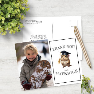 Cute Hamster Kindergarten Graduation Thank You Postcard