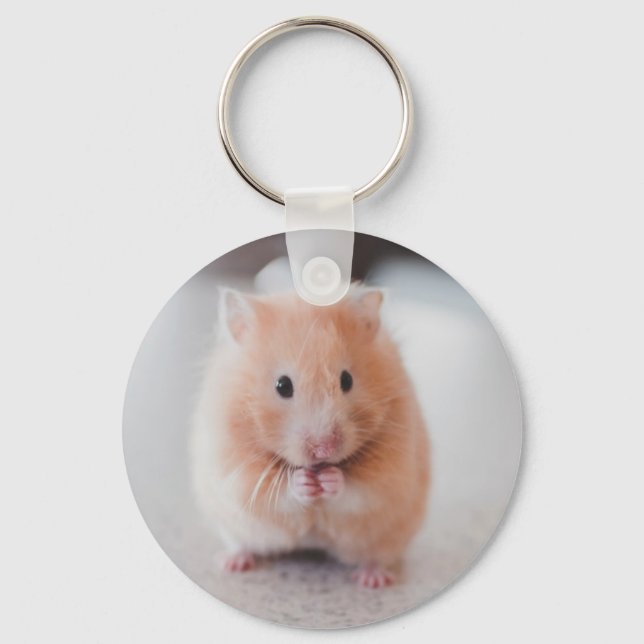 Cute Hamster Love Animals Key Ring (Front)