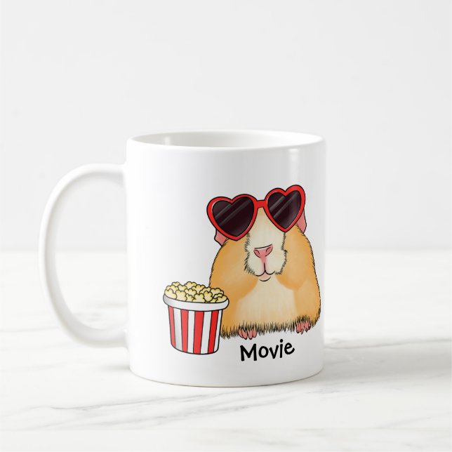 Cute hamster. Movie fan. Hamster lover Coffee Mug (Left)