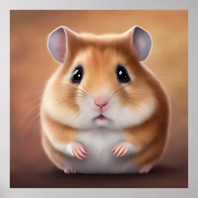 Cute Hamster Poster (Front)