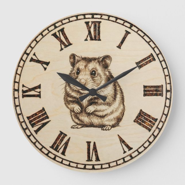 Cute Hamster - Wall Clock (Front)