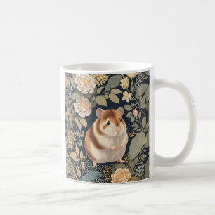 Cute Hamster William Morris Inspired Coffee Mug