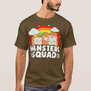 Cute Hamsters Squad Colourful Hamsters Guinea Pig  T-Shirt
