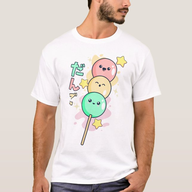 Cute Hanami Dumplings T-Shirt (Front)