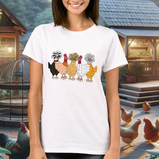 Cute Hand drawn Backyard Chickens T-Shirt (Creator Uploaded)